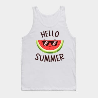 Hello Summer Watermelon Lover Summer T-shirt Tank Top